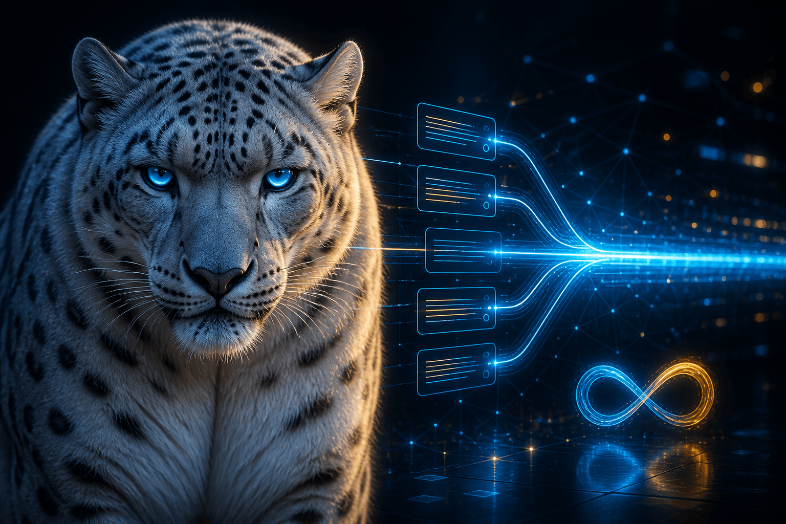 The BroadNet snow leopard facing a single API call that fans out into delivery routes