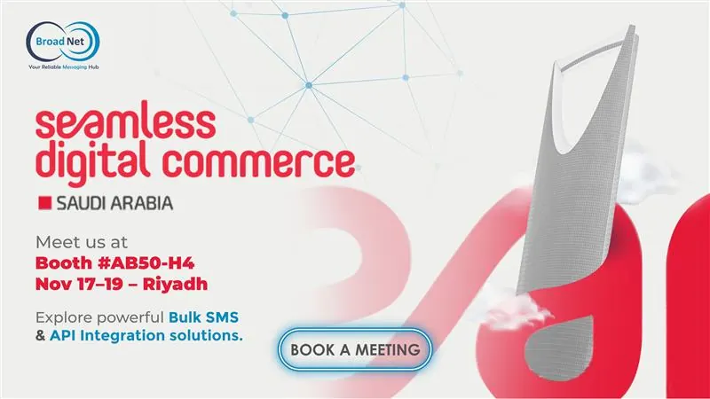 Banner BroadNet per Seamless Saudi Arabia a Riyadh, 17–19 novembre 2025, Stand #AB50-H4