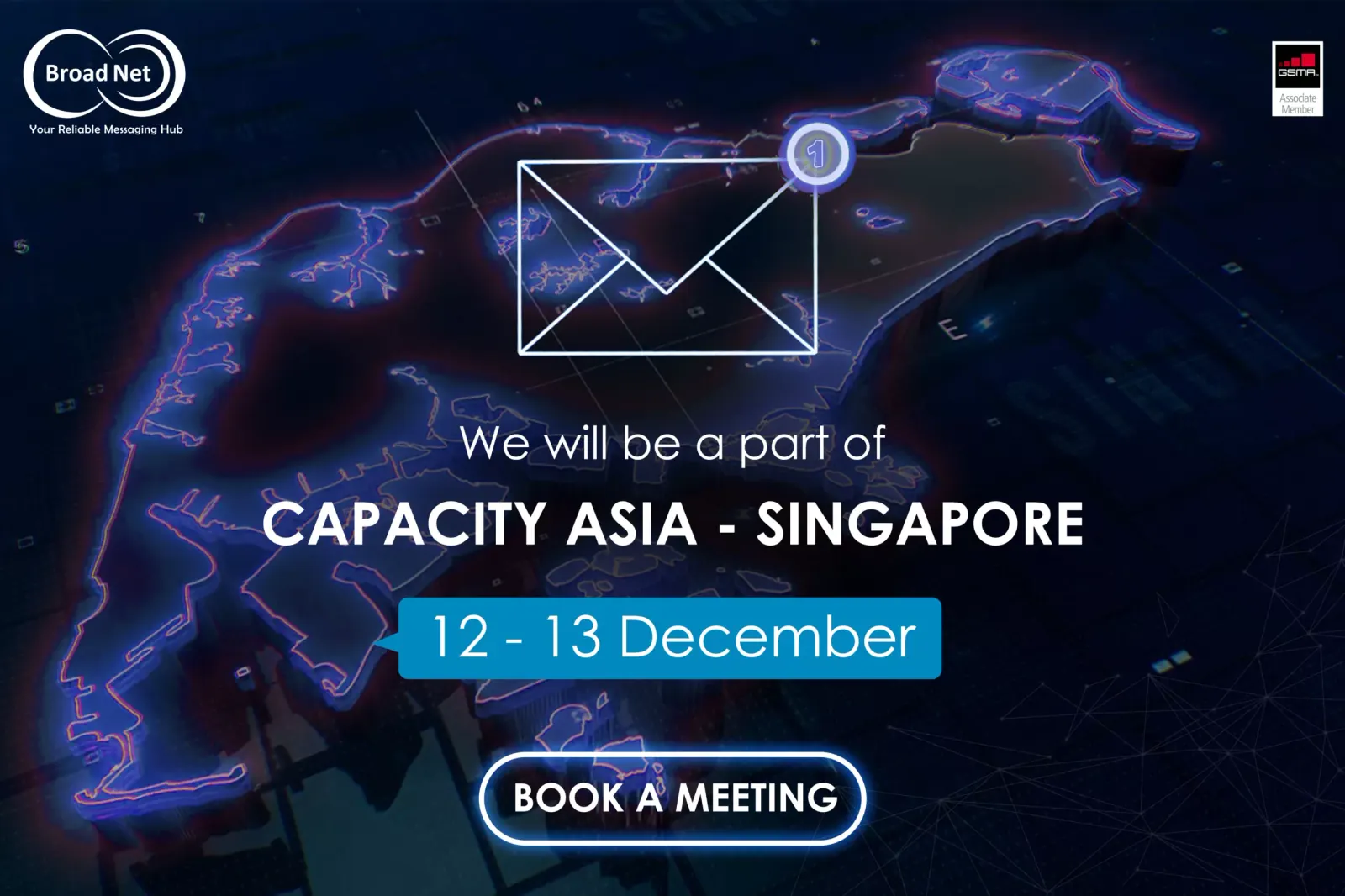 BroadNet-Banner für Capacity Asia in Singapur, 12.–13. Dezember 2023