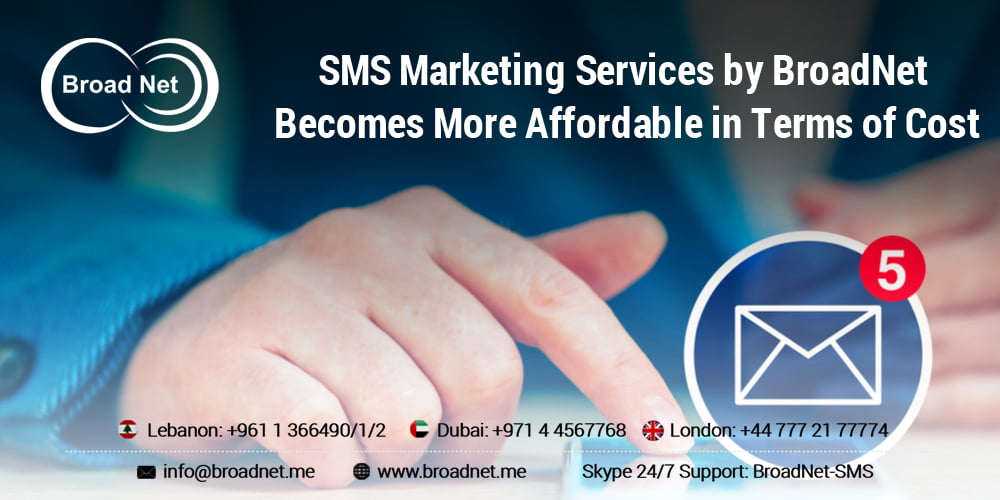 SMS Marketing Services by BroadNet Becomes More Affordable in Terms of Cost