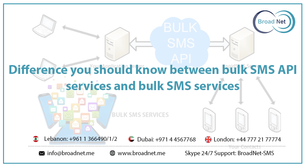 Difference you should know between Bulk SMS API Services and Bulk SMS Services